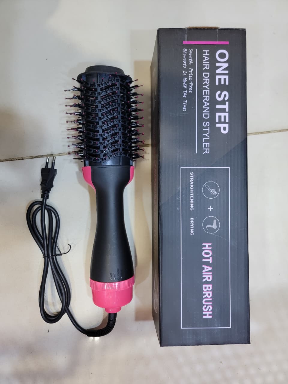 3‑in‑1 Hair Dryer Brush | One‑Step Volumizer and Styler | Dry, Straighten and Curl | Professional Hot Air Brush