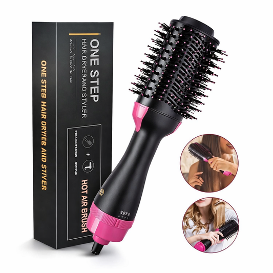 3‑in‑1 Hair Dryer Brush | One‑Step Volumizer and Styler | Dry, Straighten and Curl | Professional Hot Air Brush