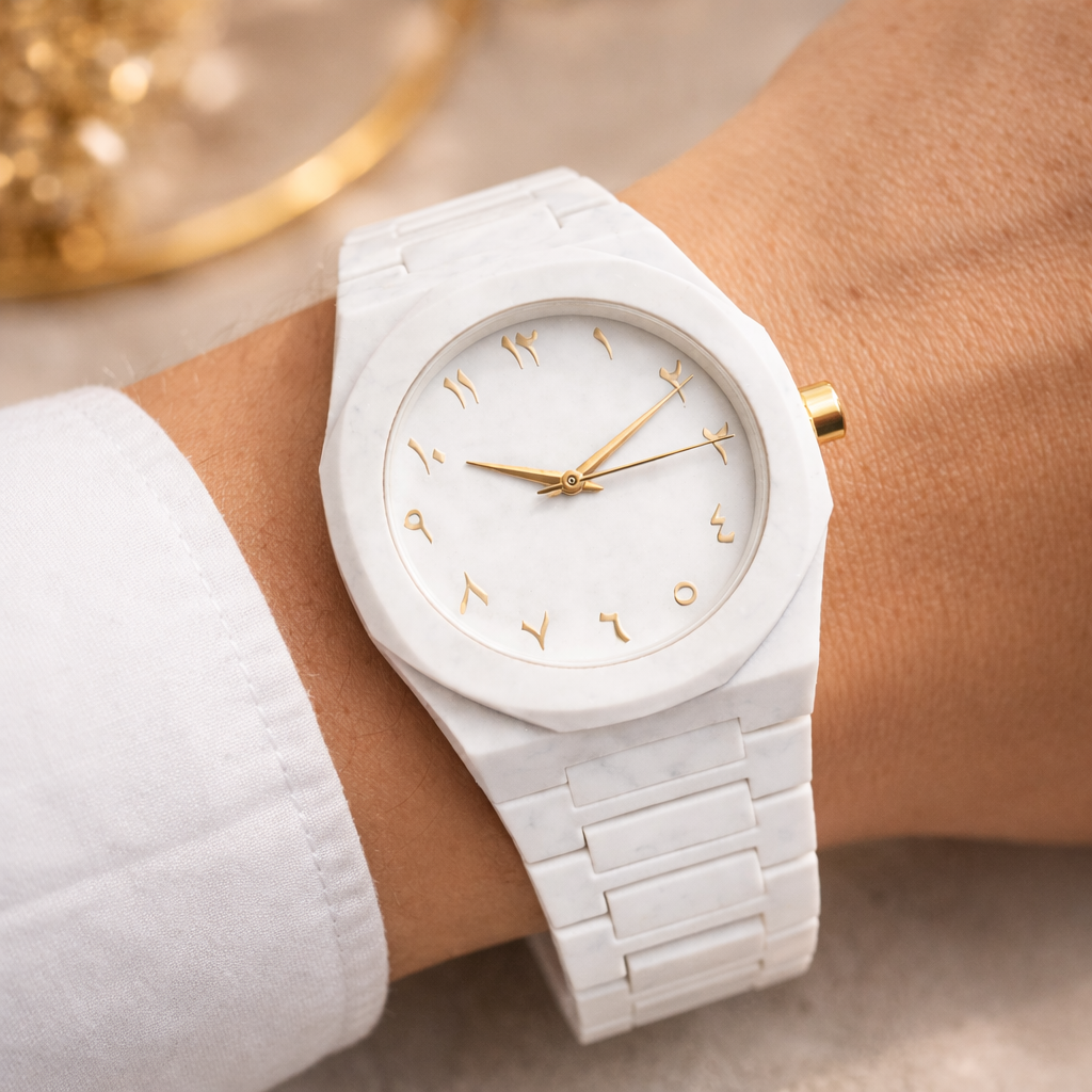 Full White Aura Watch – Luxury and Stylish