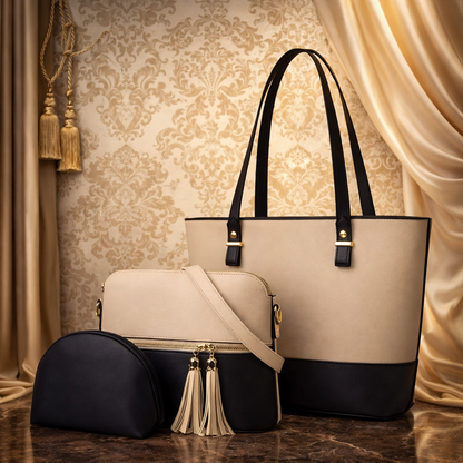 Elegant 3-Piece Handbags: Premium Quality for Daily Fashion