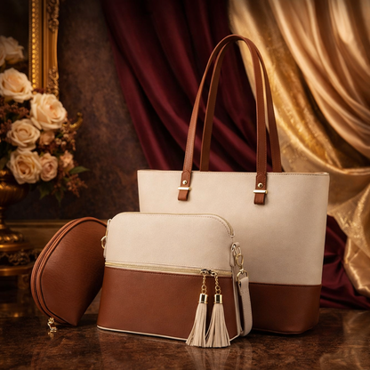Elegant 3-Piece Handbags: Premium Quality for Daily Fashion