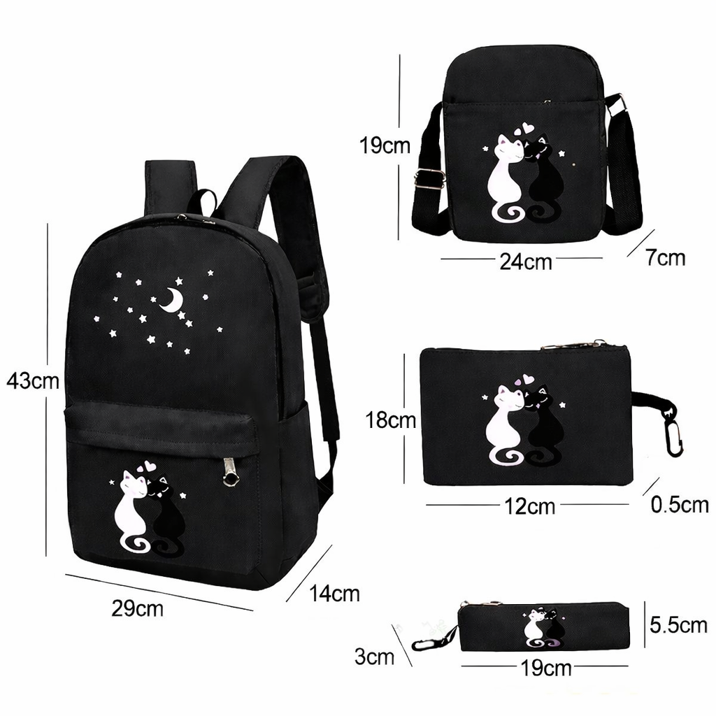 Premium 4-Piece School Bag Set for Girls and Boys
