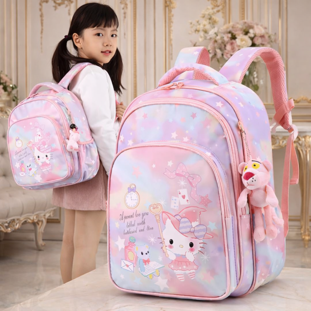 Stylish Pink School Bag For Girls