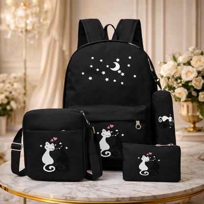 Premium 4-Piece School Bag Set for Girls and Boys