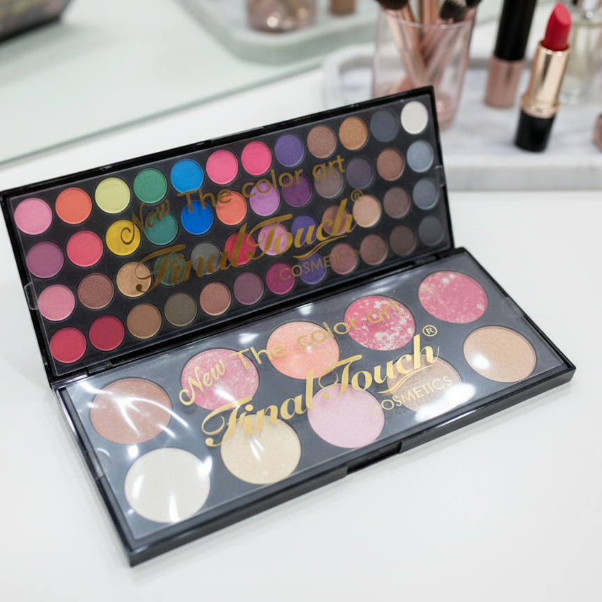 Final Touch Matte Palette | 48 Colors Eyeshadow, Blusher & Highlighter | Professional Makeup Kit
